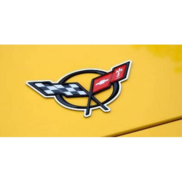 Corvette Nose Emblem Accents Polished Stainless Steel : 1997-2004 C5 & Z06-SR1 Performance
