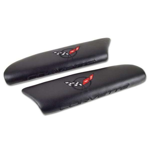 C5 Corvette Door Panel Armrest Cushions w/C5 Logo & Corvette Script: 1997-2004 C5-SR1 Performance