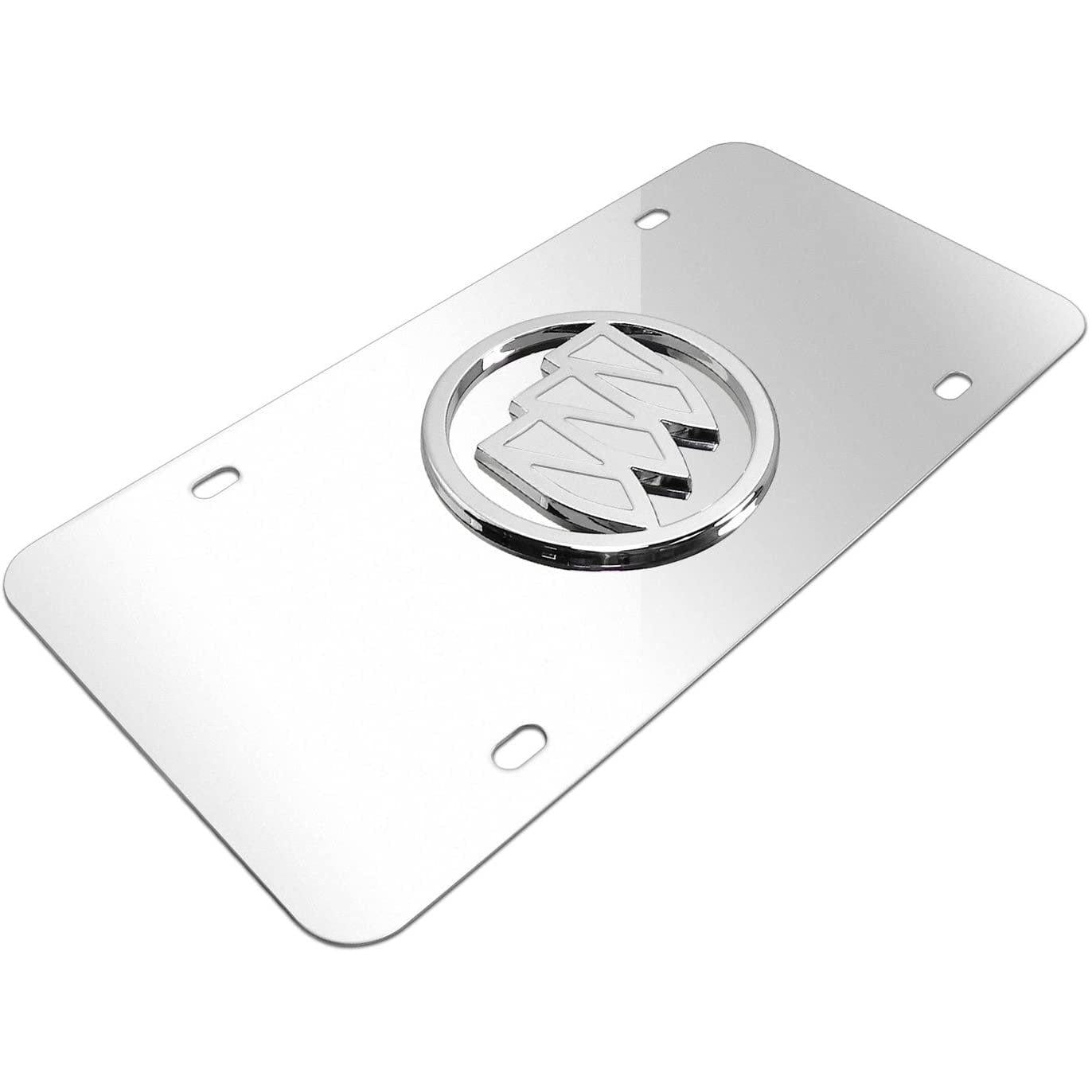 Buick Logo Stainless Steel License Plate - Chrome-SR1 Performance