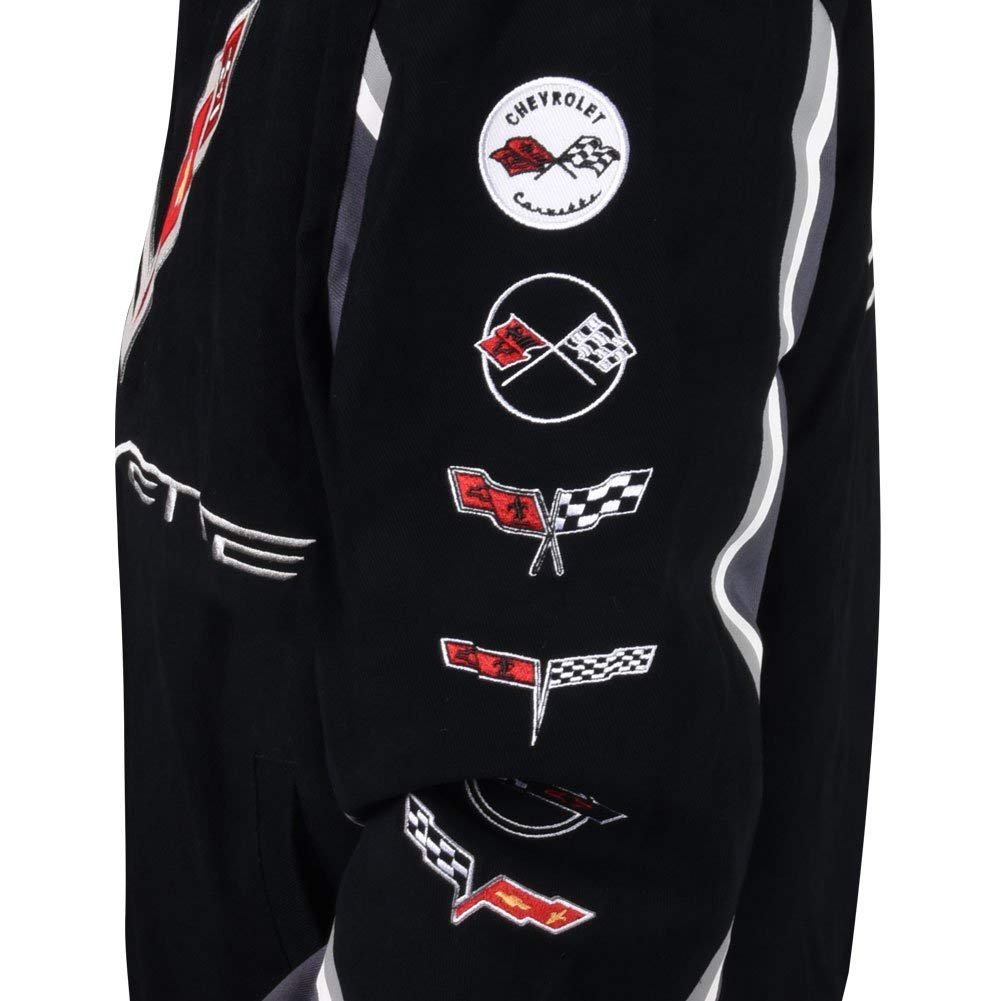 C1-C7 Corvette All Logo Collage Twill Jacket - Black-SR1 Performance
