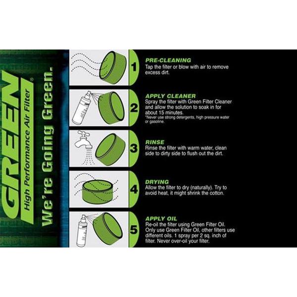 Green Filter 2000 Green High Performance Air Filter Recharge Oil and Cleaner Kit-SR1 Performance