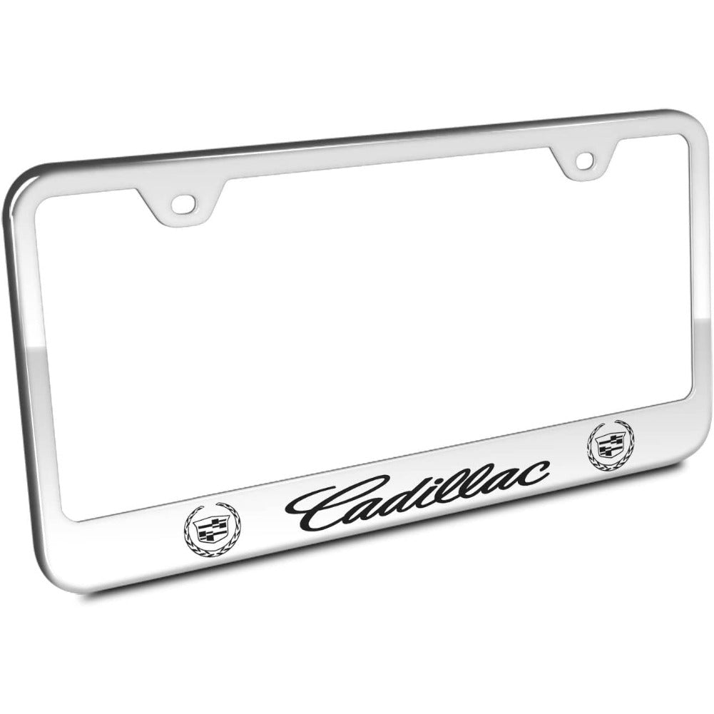 Cadillac Laser Etched License Plate Frame - Stainless Steel-SR1 Performance