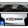 Corvette Exhaust Plate - Billet Chrome with Z06 405HP Logo : C5 & Z06-SR1 Performance