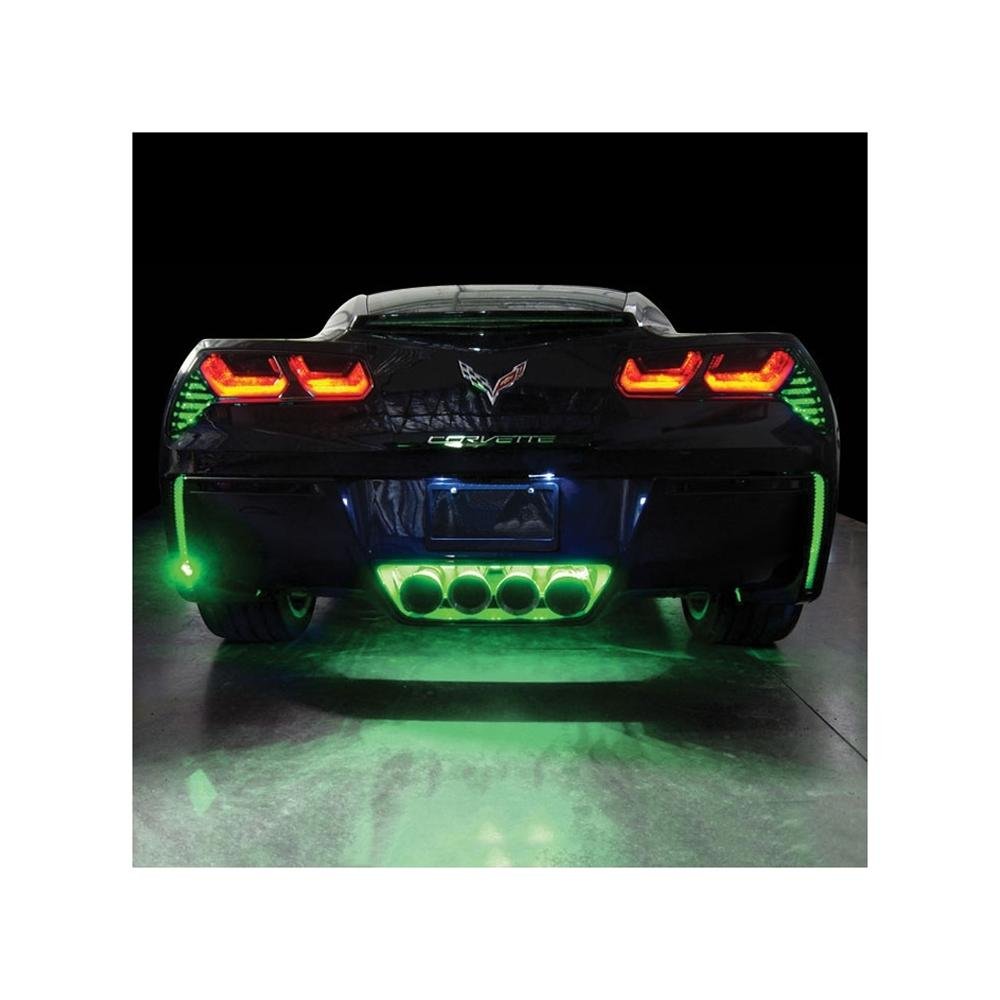 Corvette Rear Fascia/Exhaust LED Lighting Kit - RGB Bluetooth : C7 Stingray, Z51-SR1 Performance