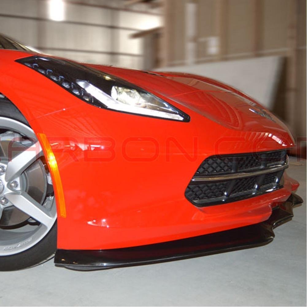 C7 Corvette Stingray GTX Front Splitter - Fiberglass-SR1 Performance
