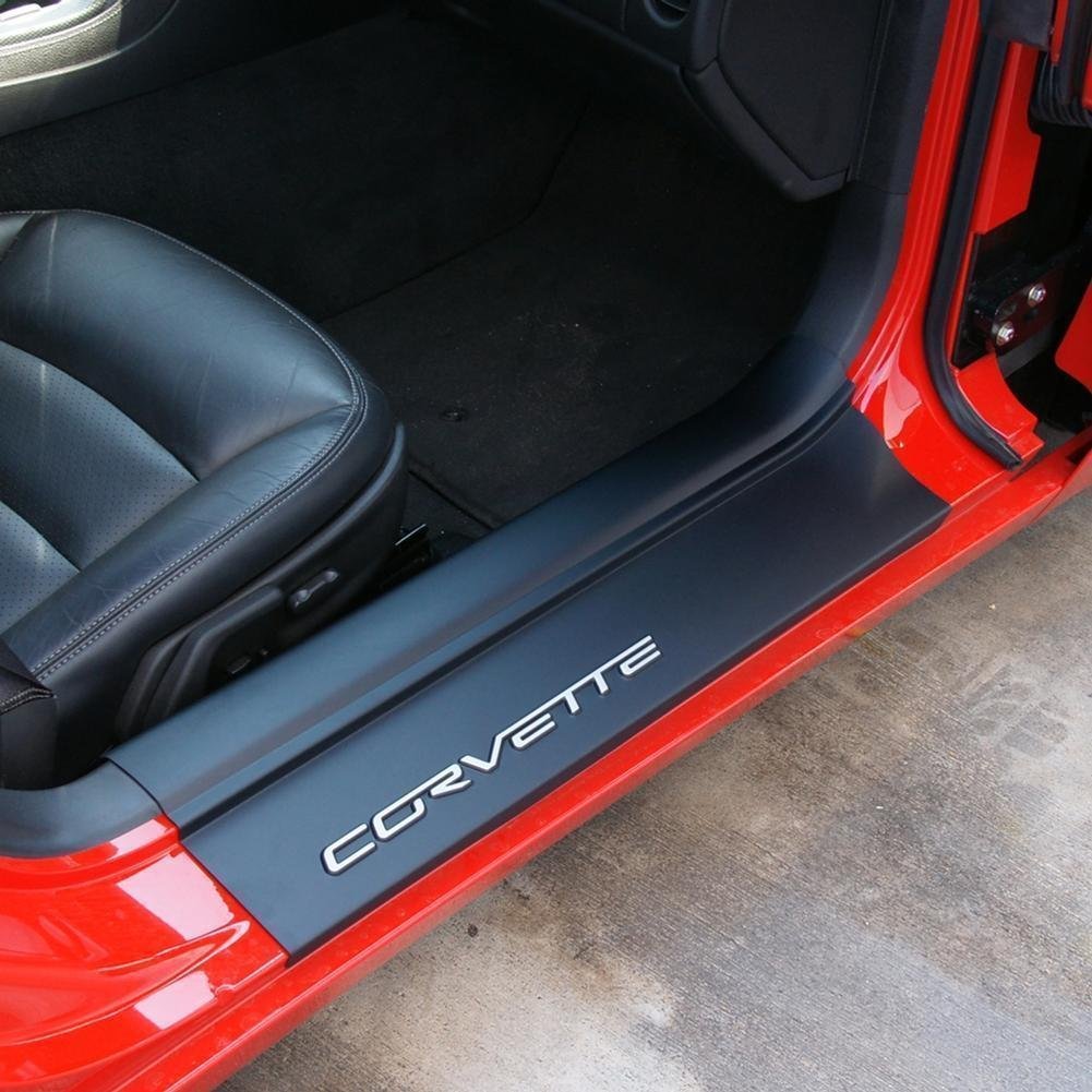 C6 Corvette Door Sill Ease/Protector - Inner Door Sill Guards - Black-SR1 Performance