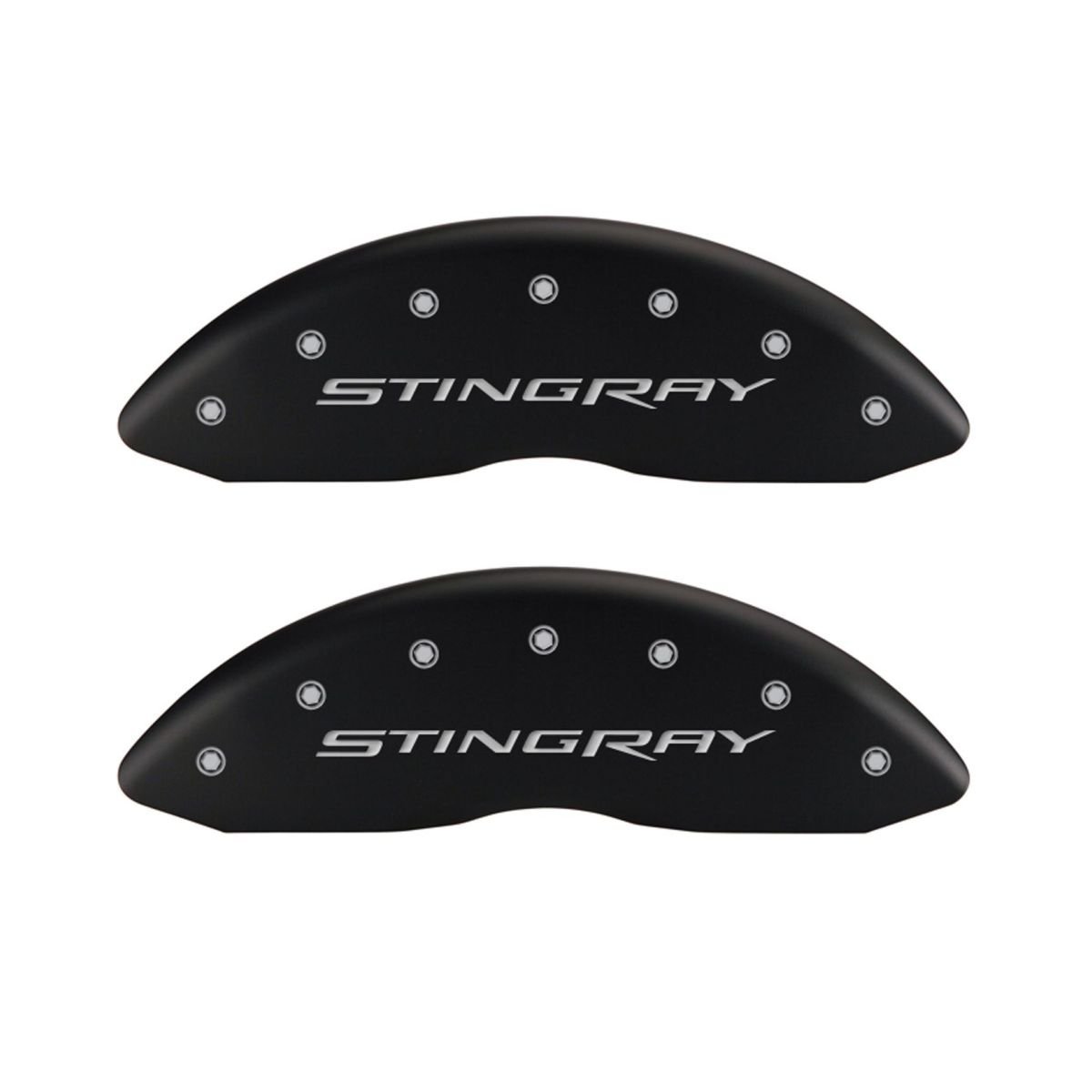MGP 13009SSTYMB Caliper Covers-Matte Black, Front and Rear: Stingray-SR1 Performance