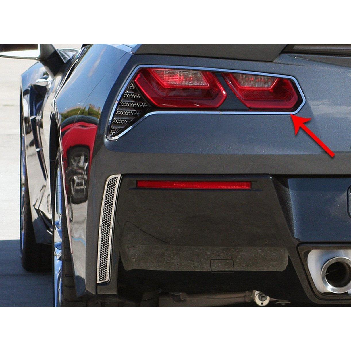 2014-2017 C7 Corvette Stingray - 2Pc Polished Tail Light Trim Ring-SR1 Performance