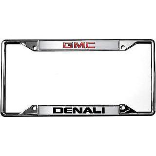 GMC Denali Logo On Chrome License Plate Frame-SR1 Performance