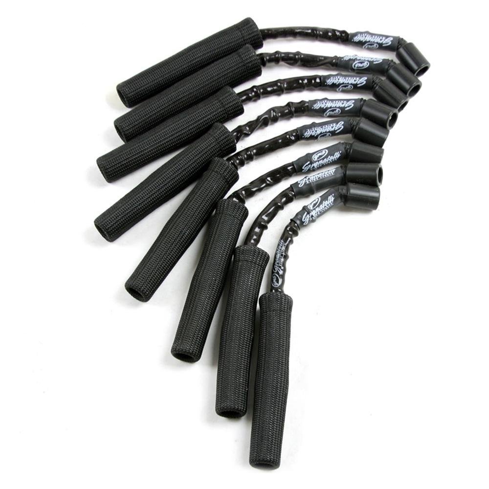 Corvette Spark Plug Wires (Set) - Granatelli Motorsports 8mm Black/Black Insulator : C6 2005-2013 LS2/LS7/LS3-SR1 Performance