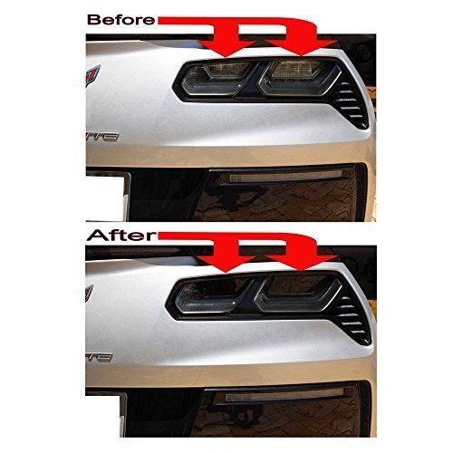 Corvette Rear Reverse Lights Only Blackout Lens - Smoked Acrylic : C7 Stingray, Z51, Z06, Grand Sport-SR1 Performance
