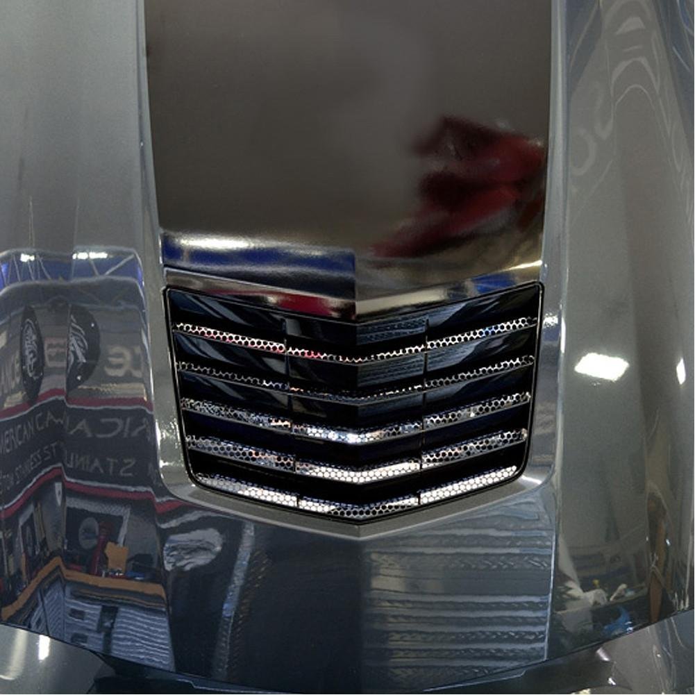 C7 Corvette Stingray Hood Vent Grille Polished - Matrix Series-SR1 Performance
