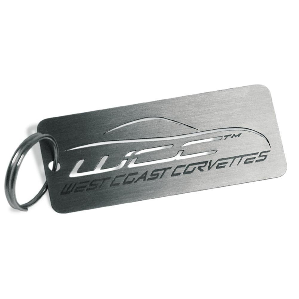 West Coast Corvette Keychain - Stainless Steel-SR1 Performance