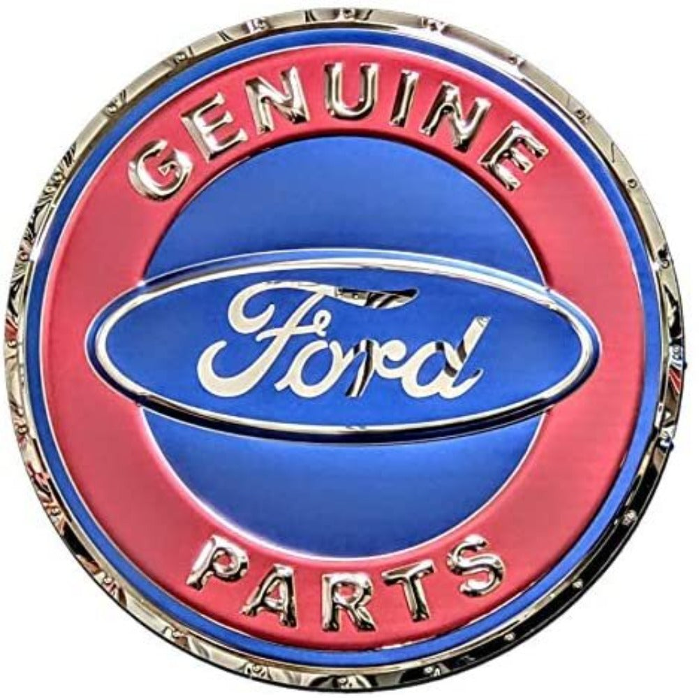 Genuine Ford Parts Stainless Steel Wall Hanging Sign - Blue/Red/Chrome : 22"-SR1 Performance