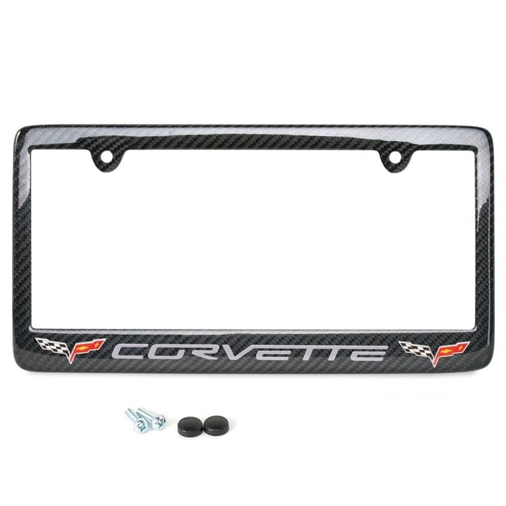 C6 Corvette License Plate Frame - Carbon Fiber-SR1 Performance