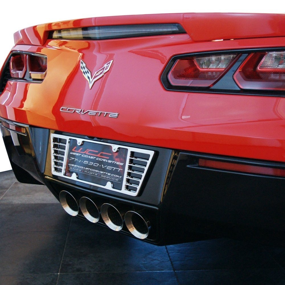 C6 / C7 Corvette Billet Aluminum License Plate Frame - Chrome-SR1 Performance