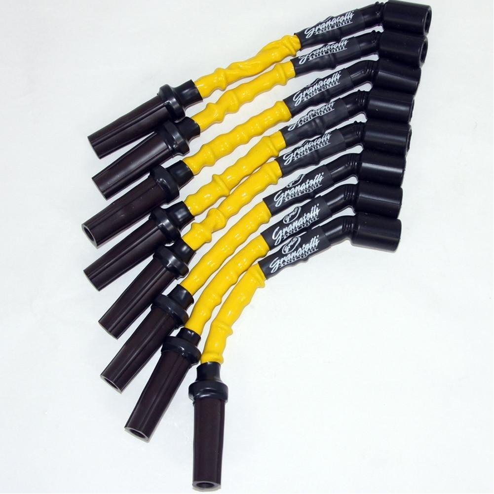 Corvette Spark Plug Wires (Set) - Granatelli Motorsports 8mm Yellow: 1997-2004 LS1,LS6 & 2014 Stingray LT1-SR1 Performance