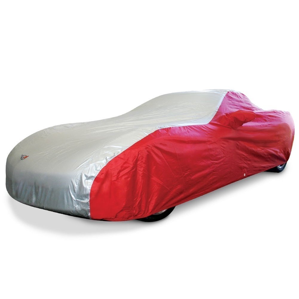 Designer Mat Two Tone 1997-2004 Corvette C5 Embroidered Logo Car Cover (Black/Silver)-SR1 Performance