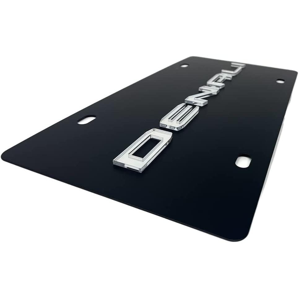 GMC Denali Carbon Steel License Plate with Mirrored Script-SR1 Performance
