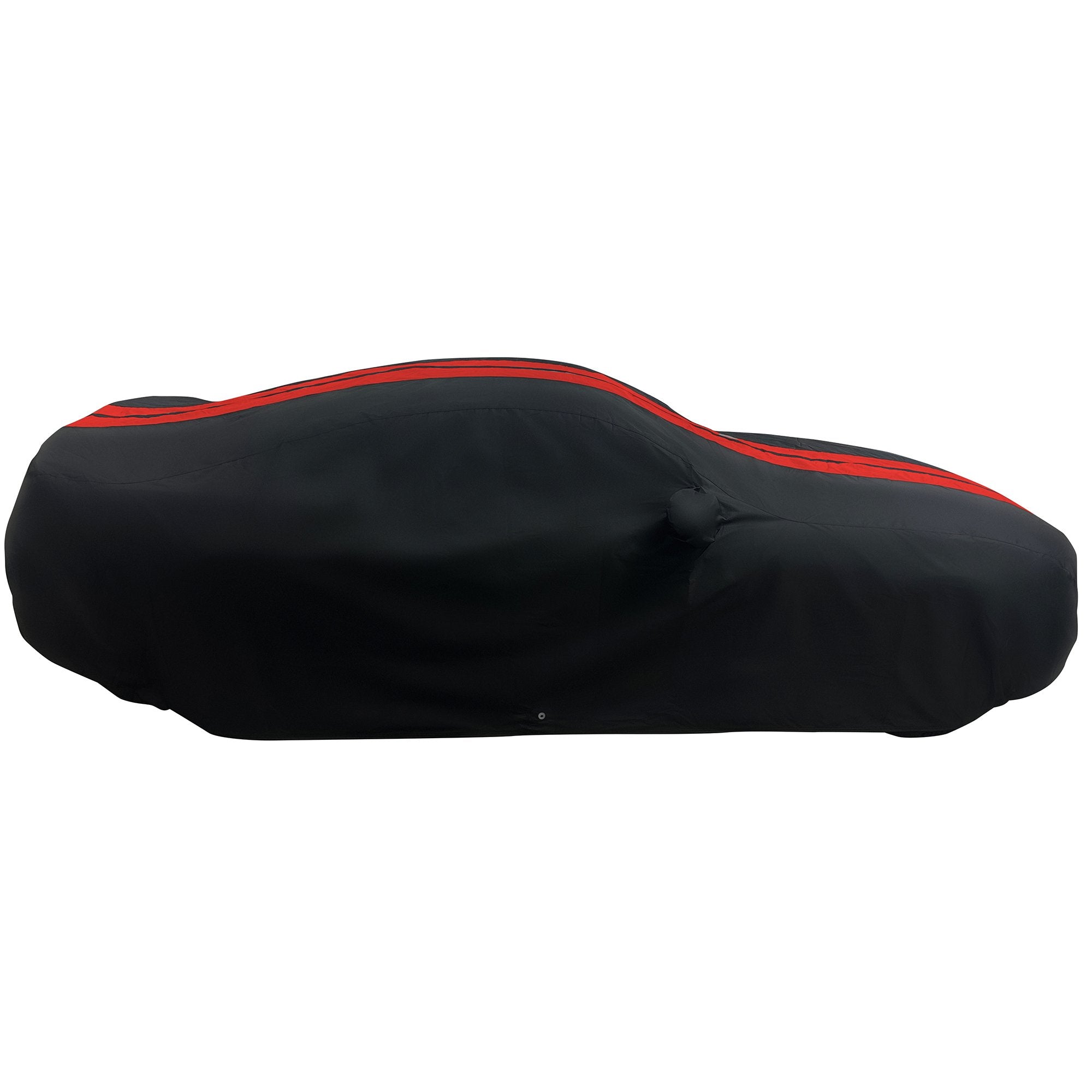 2005-2024 Ford Mustang Ultraguard Plus Car Cover - 300D Indoor/Outdoor Protection - Black with Red Stripes-SR1 Performance