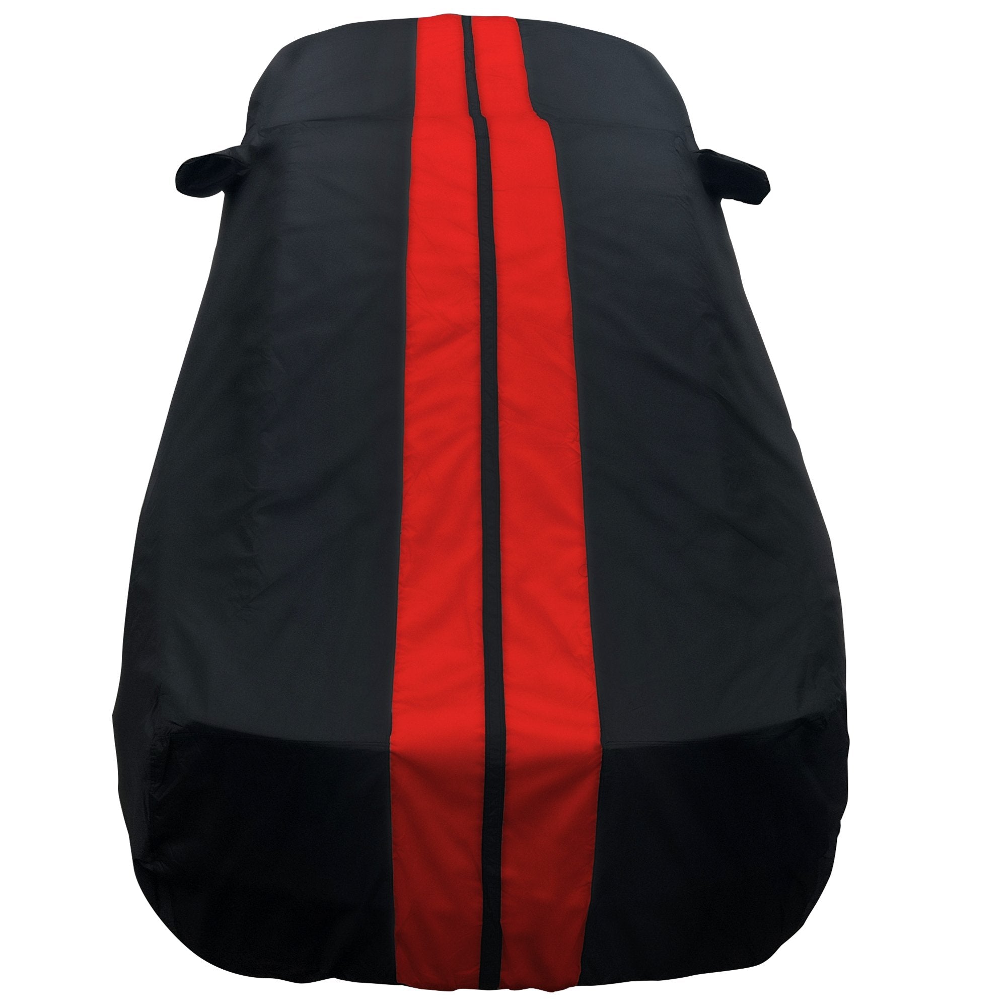 2005-2024 Ford Mustang Ultraguard Plus Car Cover - 300D Indoor/Outdoor Protection - Black with Red Stripes-SR1 Performance