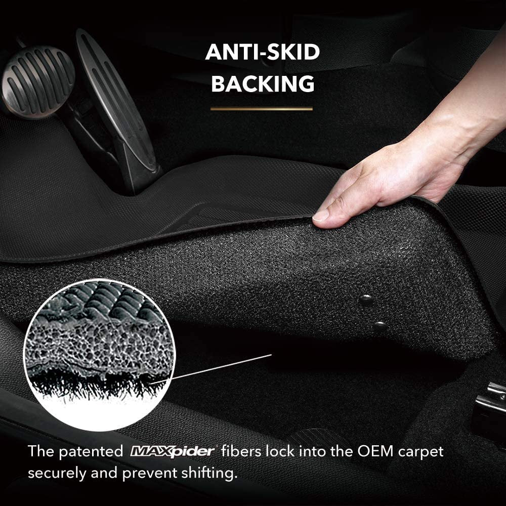 3D MAXpider - L1FR12501509 Ford Expedition (w/ 2nd Row Bucket seat) 2018-2020 Custome Fit All-Weather Car Floor Mats Liners, Kagu Series (1st 2nd & 3rd Row, Black)-SR1 Performance