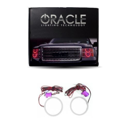 Oracle Lighting JE-RR0713P-R - Jeep Wrangler Plasma Halo Headlight Rings - Red-SR1 Performance