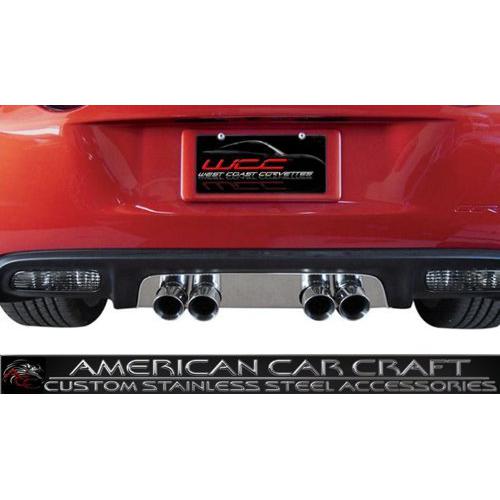 Corvette Exhaust Port Filler Panel - Polished Stainless Steel for Standard Exhaust : C6-SR1 Performance