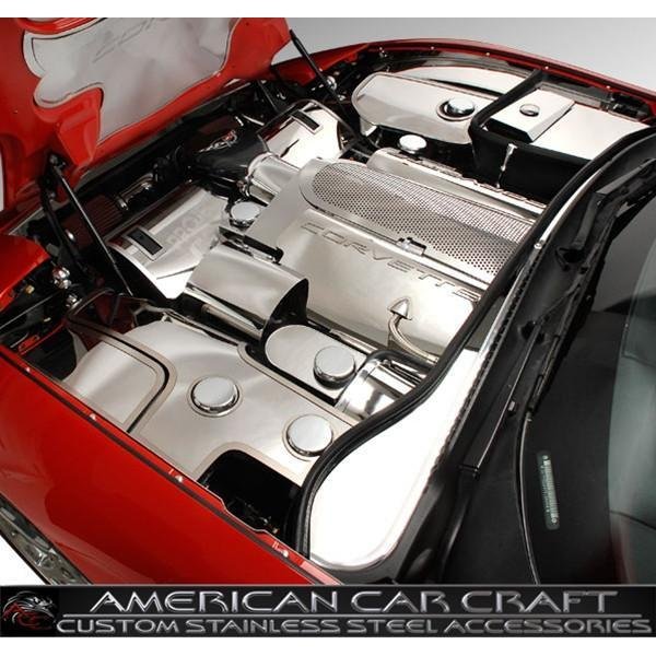 Corvette Wiper Cowl Cover - Polished Stainless Steel : 1997-2004 C5 & Z06-SR1 Performance