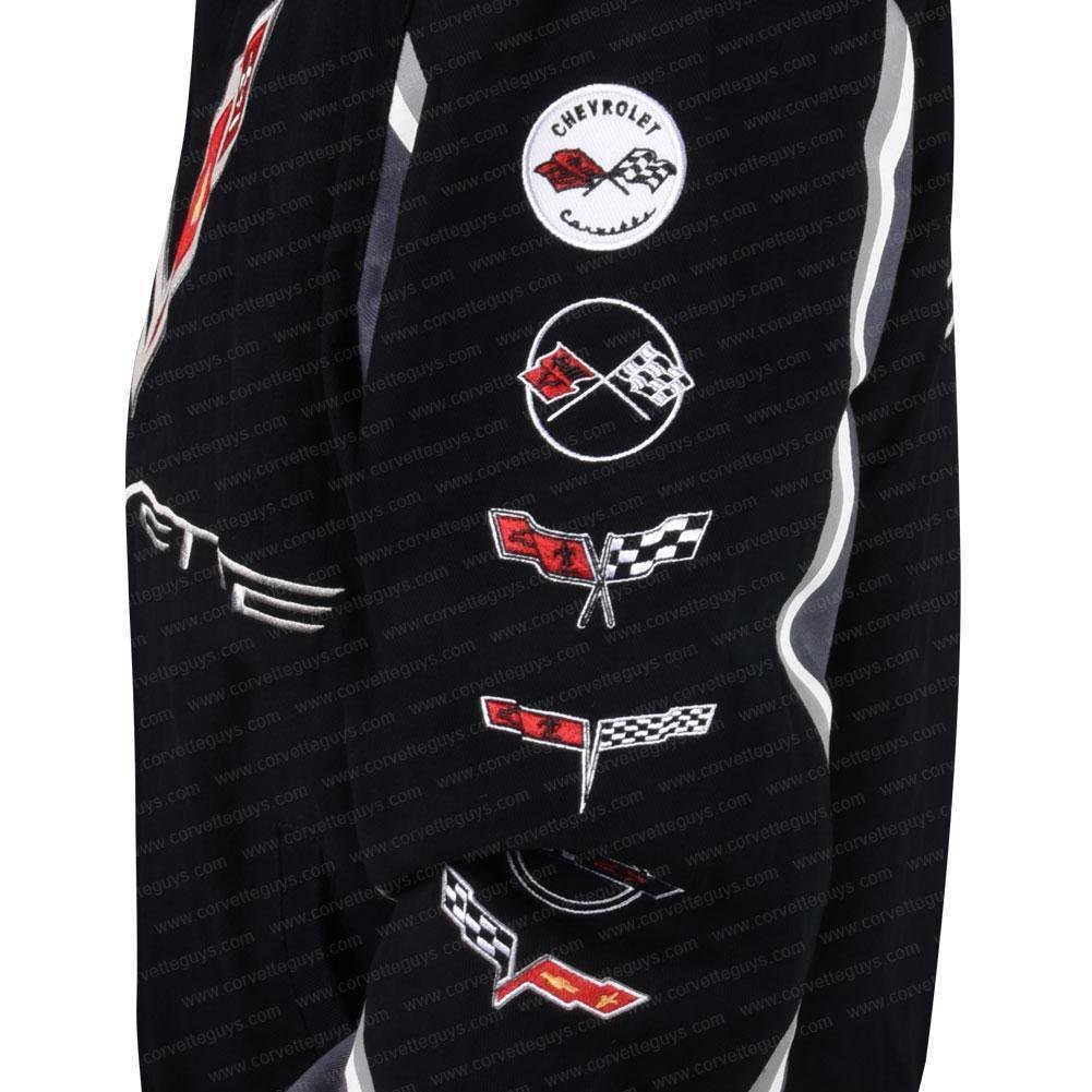 C1-C7 Corvette All Logo Collage Twill Jacket - Black-SR1 Performance
