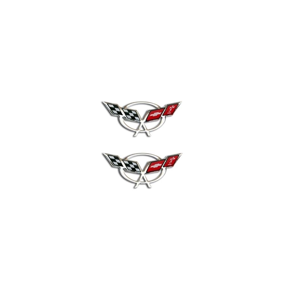 Corvette Domed Decal 2.375" x 1.17” : 1997-2004 C5 Logo-SR1 Performance