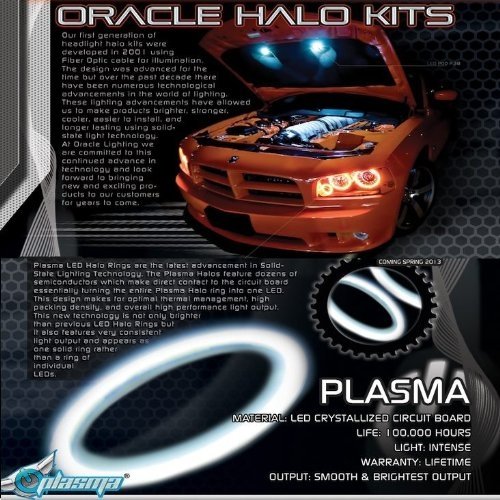 Oracle Lighting JE-RR0713P-R - Jeep Wrangler Plasma Halo Headlight Rings - Red-SR1 Performance