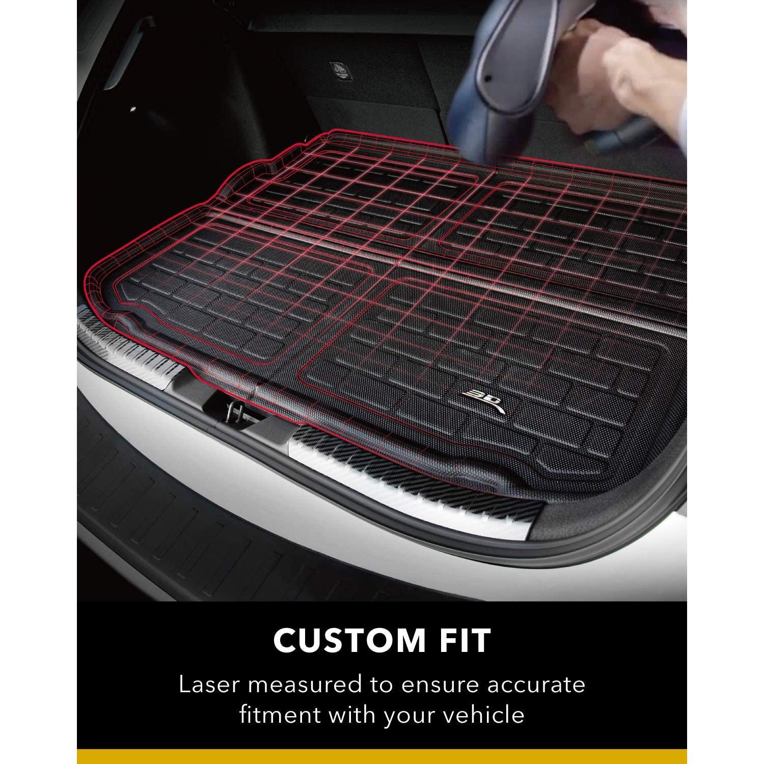 2015-2020 Tesla Model S Rear Cargo Mat Liner 3D MAXpider Kagu -Cross Fold Black-SR1 Performance