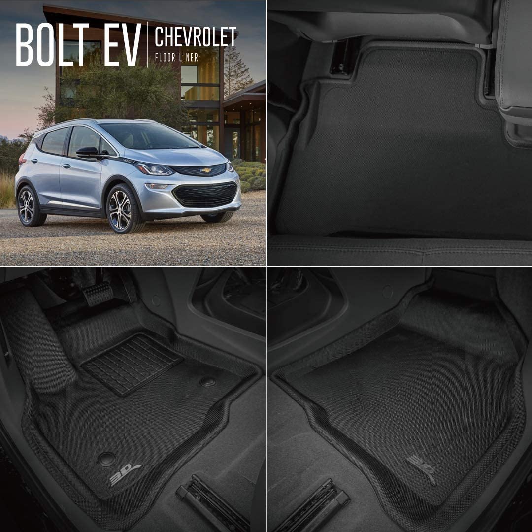 2017-2022 Chevrolet Bolt EV All Weather Floor Mats 3D MAXpider Kagu Custom Fit-SR1 Performance