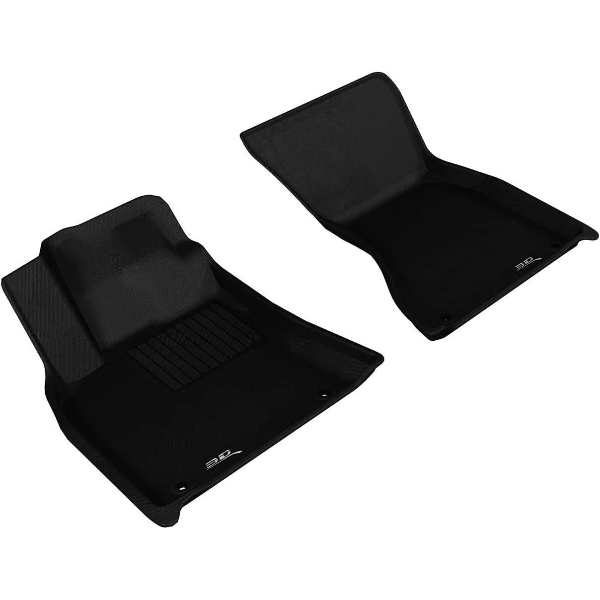 3D MAXpider - L1PO01401509 Custom Fit Complete Floor Mat Set for Select Porsche Macan Models - Kagu Rubber (Black)-SR1 Performance