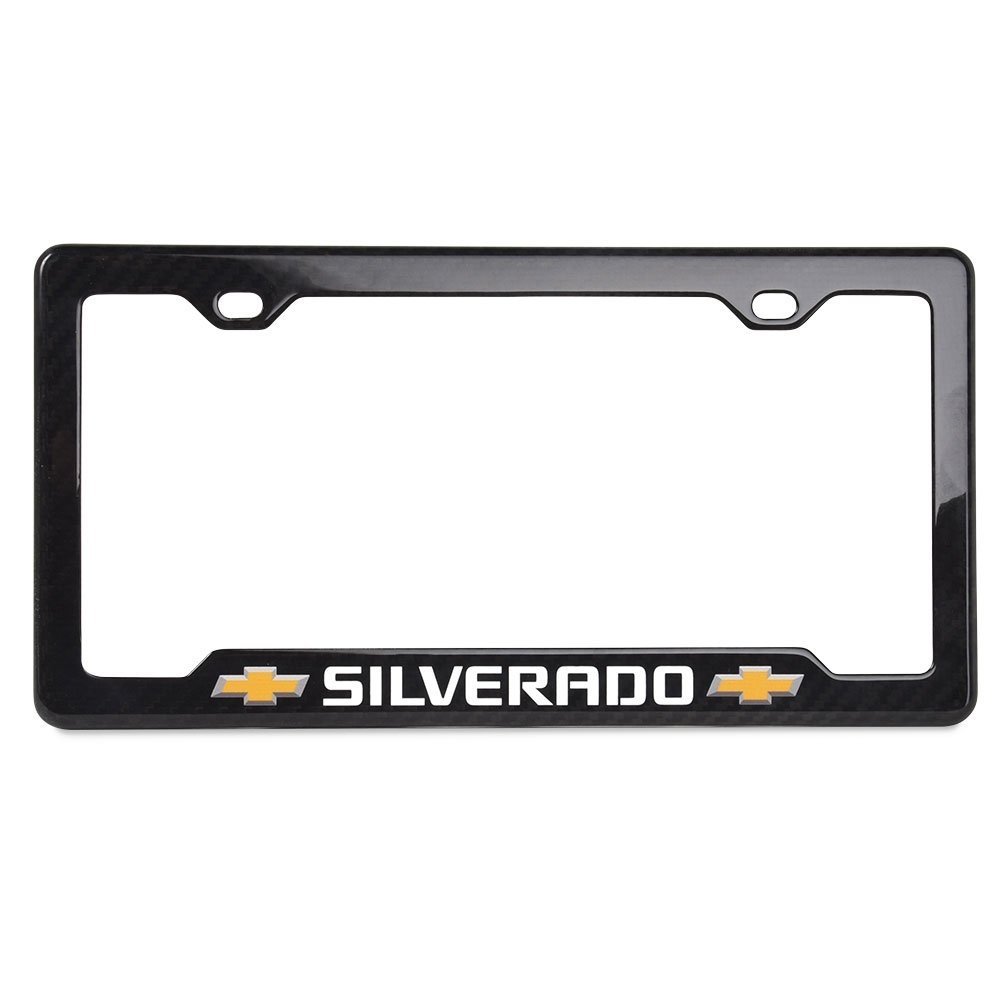 Chevrolet Silverado Bowtie Carbon Fiber License Plate Frame-SR1 Performance
