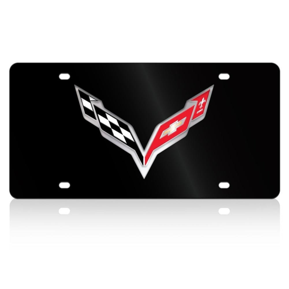 C7 Corvette License Plate - Stainless Steel-SR1 Performance