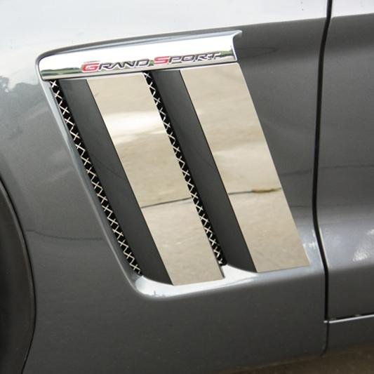 Corvette Grand Sport Fender Pillar Accent Stainless Steel : 2010-2013 Grand Sport-SR1 Performance