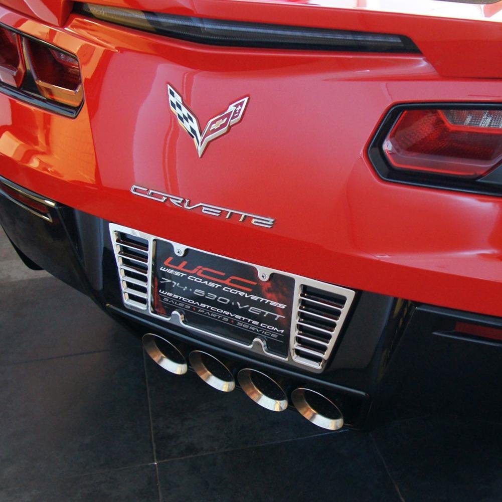 C6 / C7 Corvette Billet Aluminum License Plate Frame - Chrome-SR1 Performance