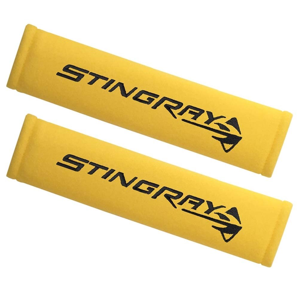 Corvette Seatbelt Harness Pad : C7 Stingray (Yellow)-SR1 Performance