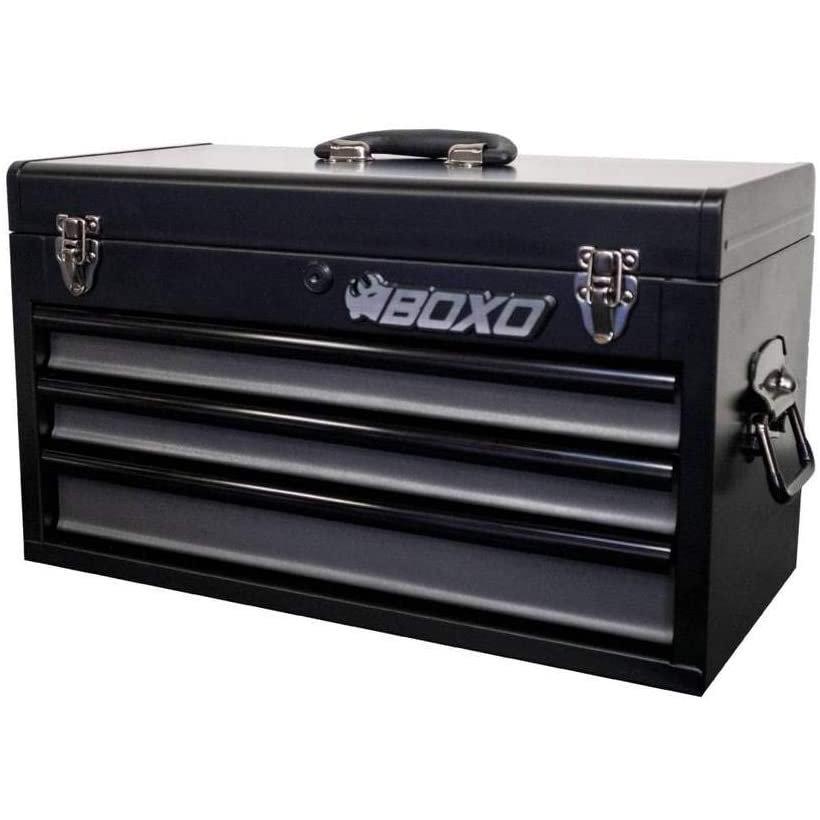 Boxo USA Hand Carry 3-Drawer Heavy Duty Toolbox with Lock-SR1 Performance