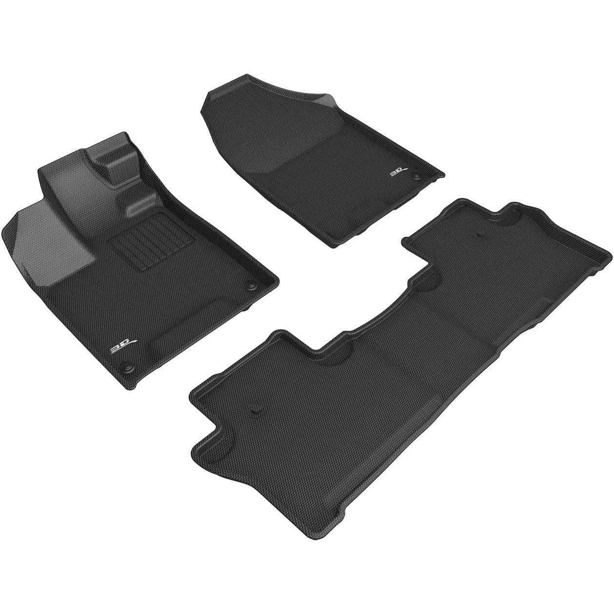 2016-2022 Honda Passport/Pilot 3D MAXpider Kagu 2 Rows Floor Mats - Black-SR1 Performance