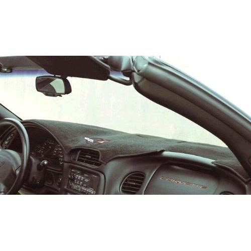 Corvette Black Dash Mat with Embroidered C5 Logo (With Heads-Up)-SR1 Performance