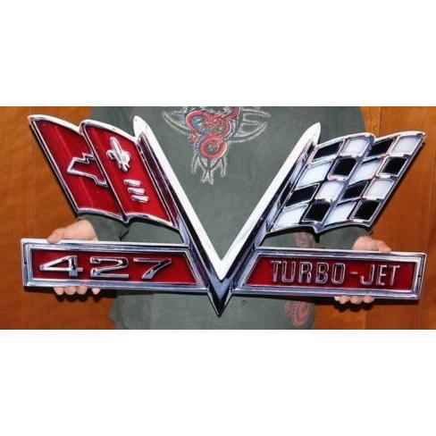 Chevrolet Camaro 427 Turbo Jet Metal Sign - Wall Hanging Art- 28x15" - PhotoSteel-SR1 Performance