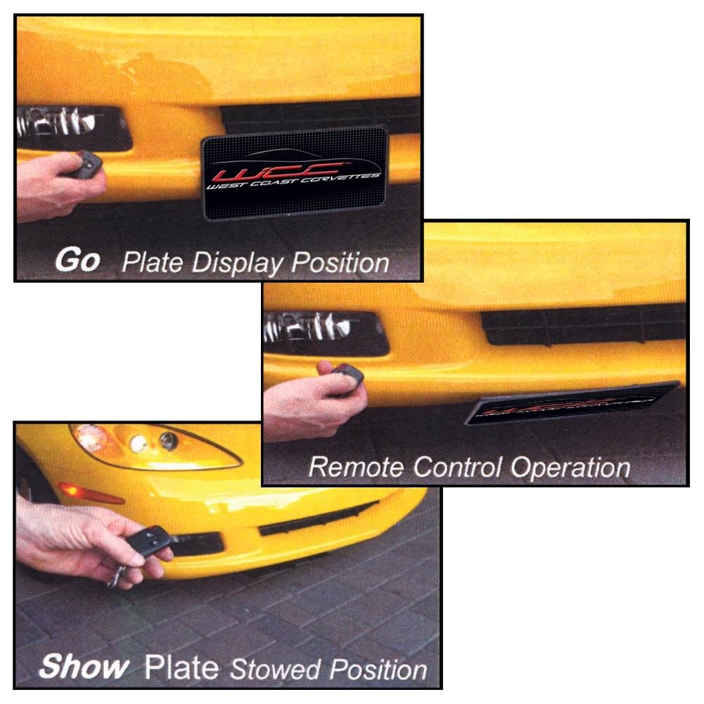 Show N Go Electric Powered License Plate Frame Bracket - Shows & Hides Automatically with Remote Key Fobs-SR1 Performance
