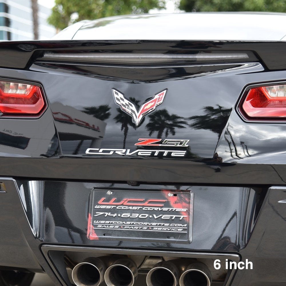 C6, C7 Corvette Z51 Billet Aluminum Chrome Plated Badge/Emblem-SR1 Performance