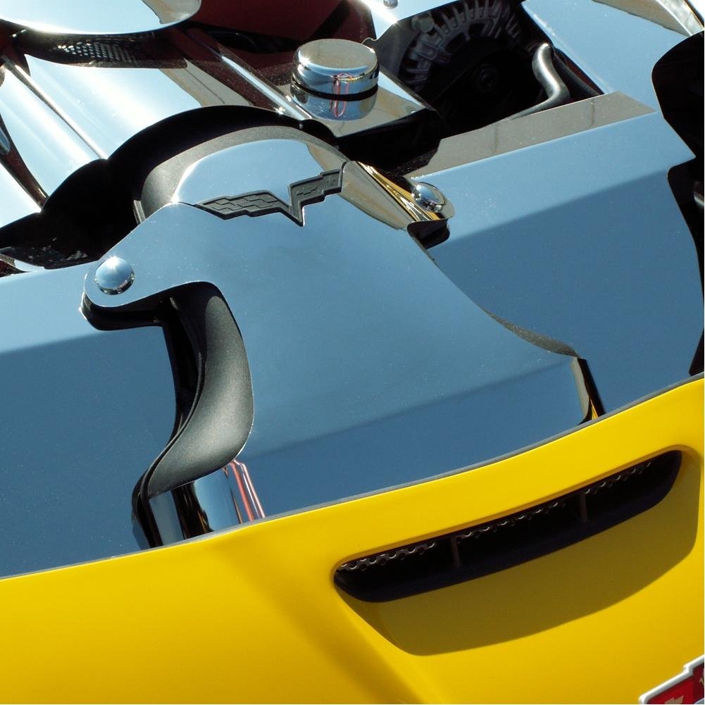 Corvette Air Tube Cover Polished Component - Polished Stainless Steel : 2006-2013 Z06 LS7 / GS LS3-SR1 Performance