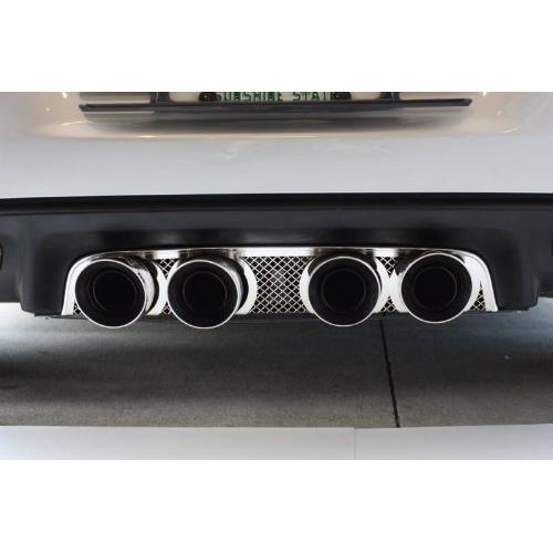 American Car Craft Chevrolet Corvette 2005 2006 2007 2008 2009 2010 2011 2012 2013 Mesh B&B Route 66 Exhaust Filler Panel 4.0" Quad Tips Kit