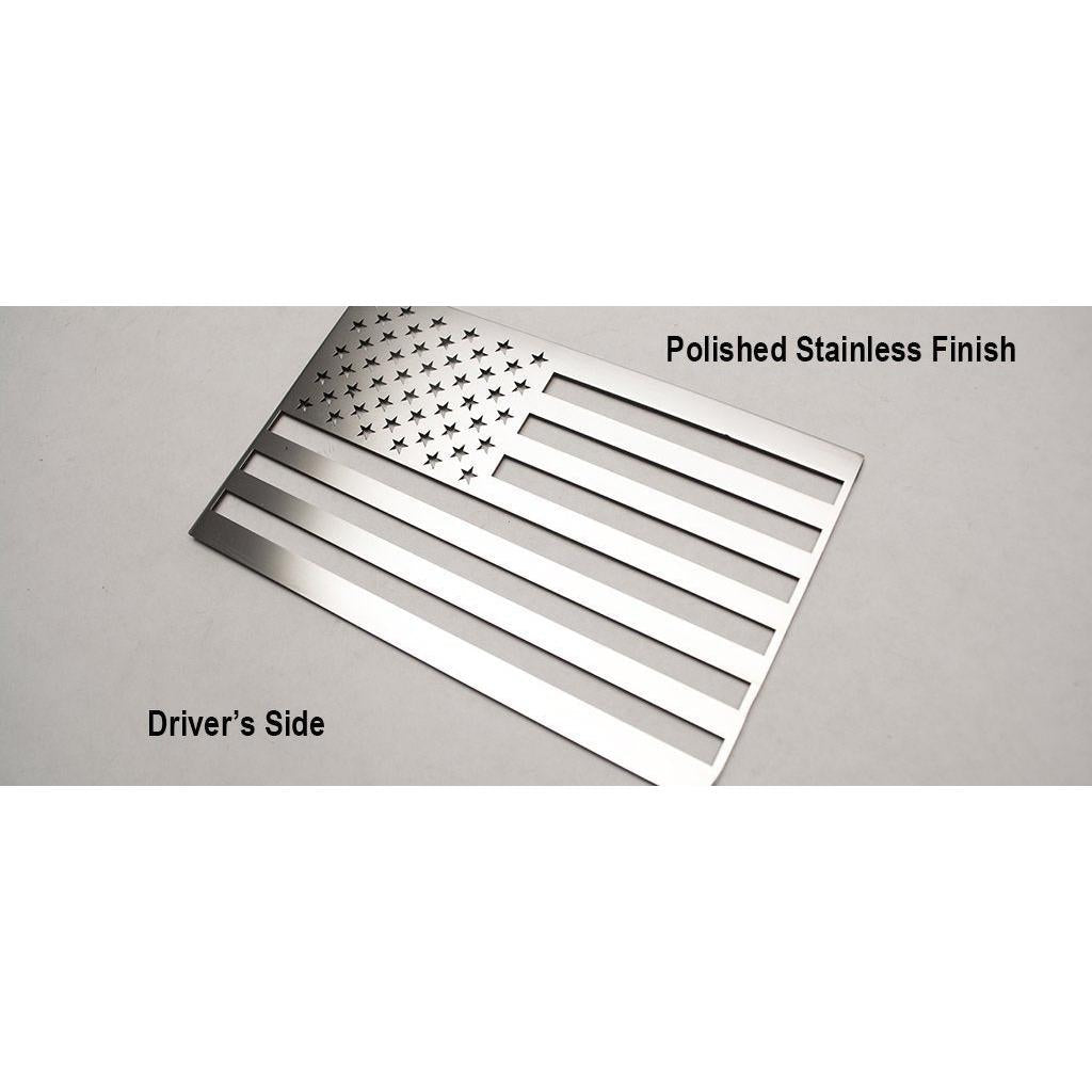 Jeep Stainless Steel American Flag Emblem Decal-SR1 Performance