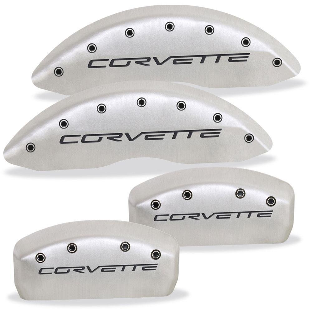 MGP Caliper Covers Chevrolet Corvette C6 2005 2006 2007 2008 2009 2010 2011 2012 (Licensed Logo) - Red-SR1 Performance